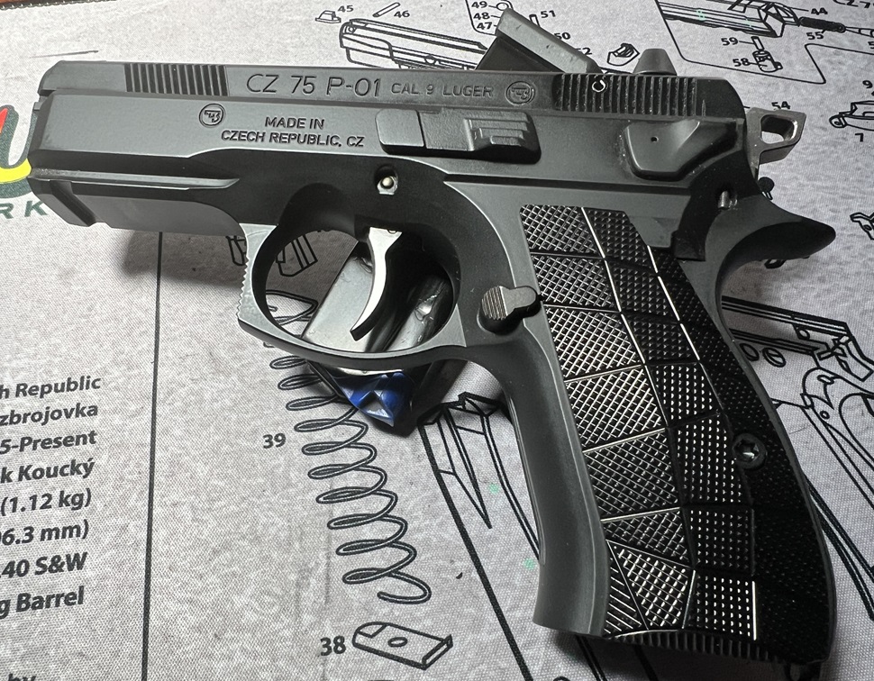 CZ P-01 Black Gridlok Lok Grips